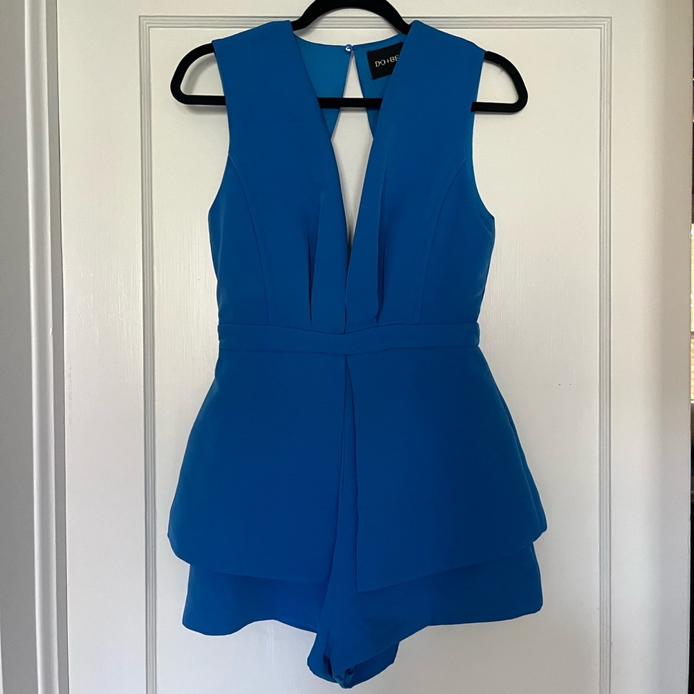 DO+BE Blue Peplum Romper